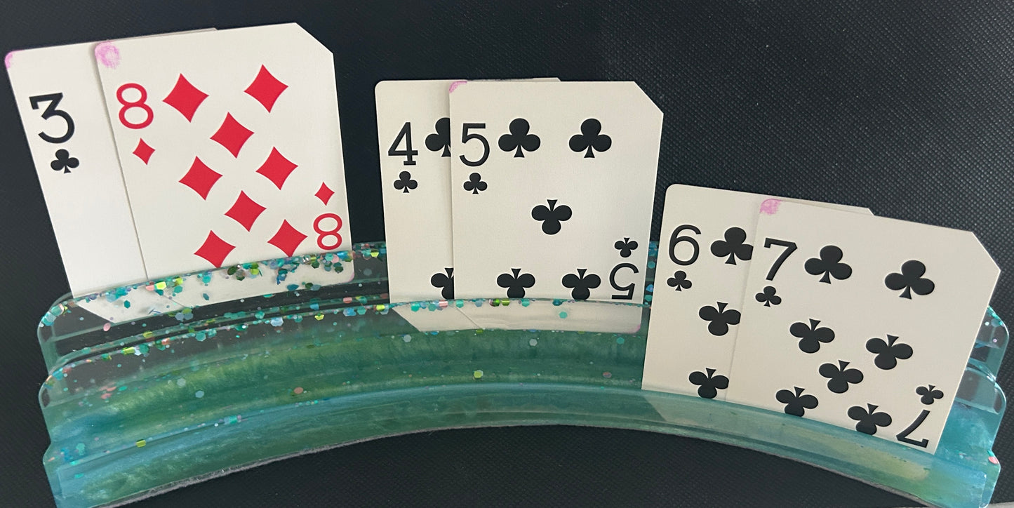 Canasta 3 Tiered Epoxy Card Holder